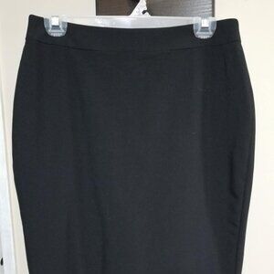 Black Label Skirt 8 Pencil Form-Fit Elegant Luxury Office Knee Formal Black